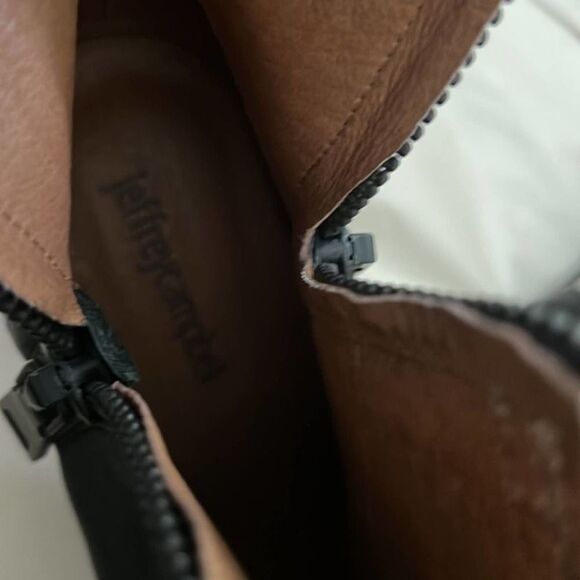 JEFFREY CAMPBELL BOONE BLACK LEATHER BOOTIE SIZE 6 - Picture 6 of 7